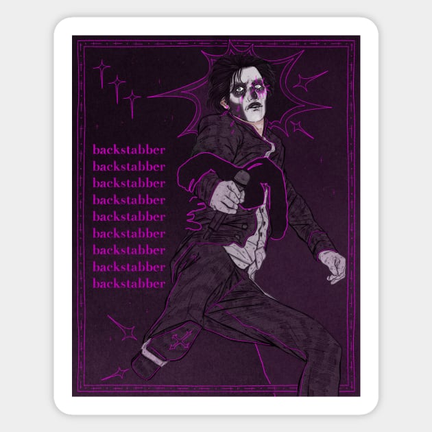 backstabber Sticker by plasticlamb